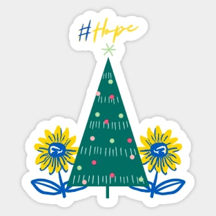 #hope Christmas, Love Ukraine Sticker